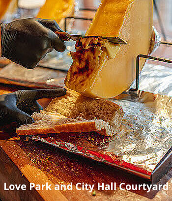 Christmas Village Philadelphia Food Raclette Cheese